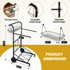 CAROD Upgraded Trash Bag Holder Cart with Storage Basket and