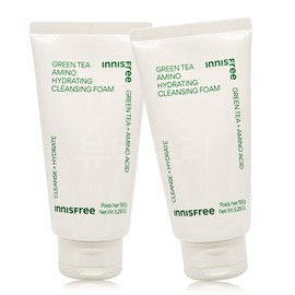 Innisfree Green Tea Amino Moisture Cleansing Foam 150g x 2 / 이니스프리 그린티 아미노 수분 클렌징 폼 150g X 2개