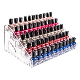 Pero Pero Nail Polish Organizer Acrylic Display Rack for Nail Polish Holder Sunglasses Organizer Essential Oils Holder Clear Eyeglasses Display Case Makeup Organizer