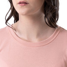 Wrangler Women's Short Sleeve Crewneck Pocket Sleepshirt, Rose, 2X