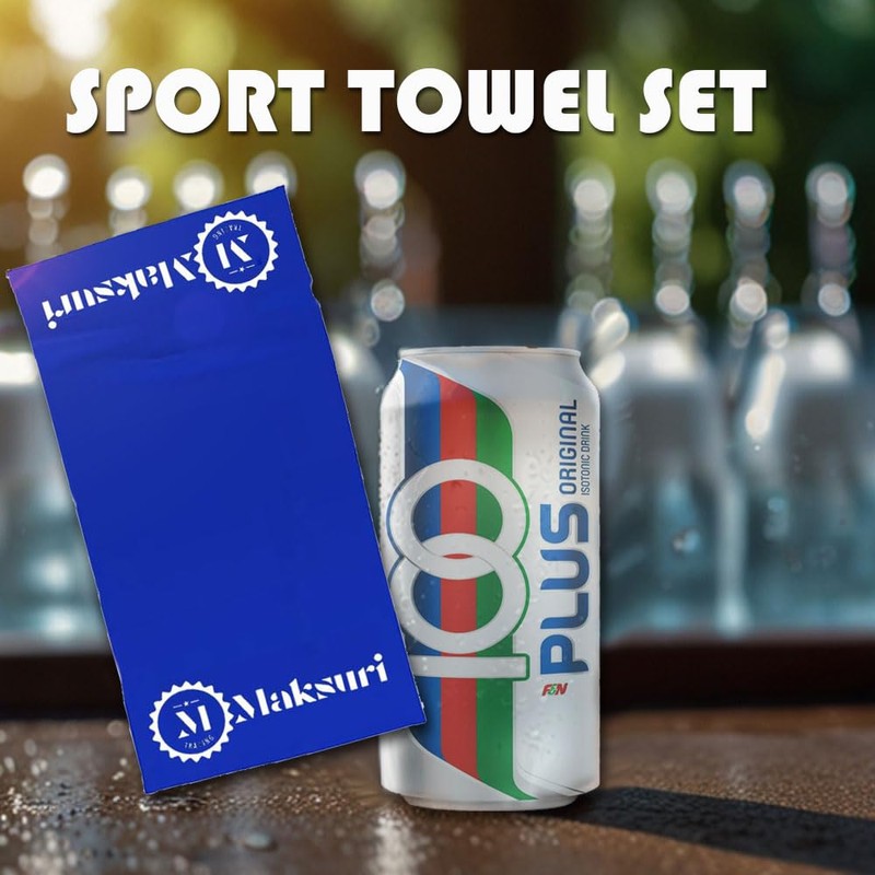100 PLUS Isotonic Sports Drinks Hydration Maksuri Gym Towel Set