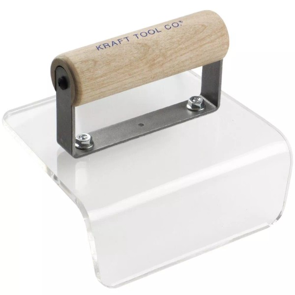 Kraft Tool Plexi-Plastic Concrete Outside Curb & Sidewalk Cove Tool