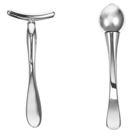 NOLITOY 2pcs Face Roller Practical Massage Stick Relax Stick Makeup Tools Massage Roller Skin Roller Facial Cream Massage Sticks Jade Roller Eye Cream Silver Zinc Alloy