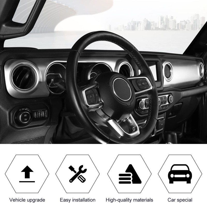 RT-TCZ Center Console Trim Cover Dashboard Control Panel Cover Decorative