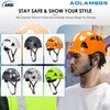 Aolamegs Hard Hat with and Chin Strap - Orange Vented