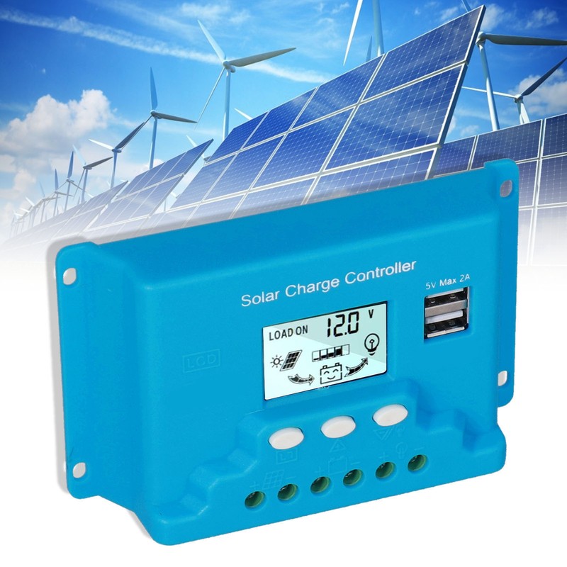 Solar Charge Controller LCD Anti Backfill Circuit Protection Solar Controller