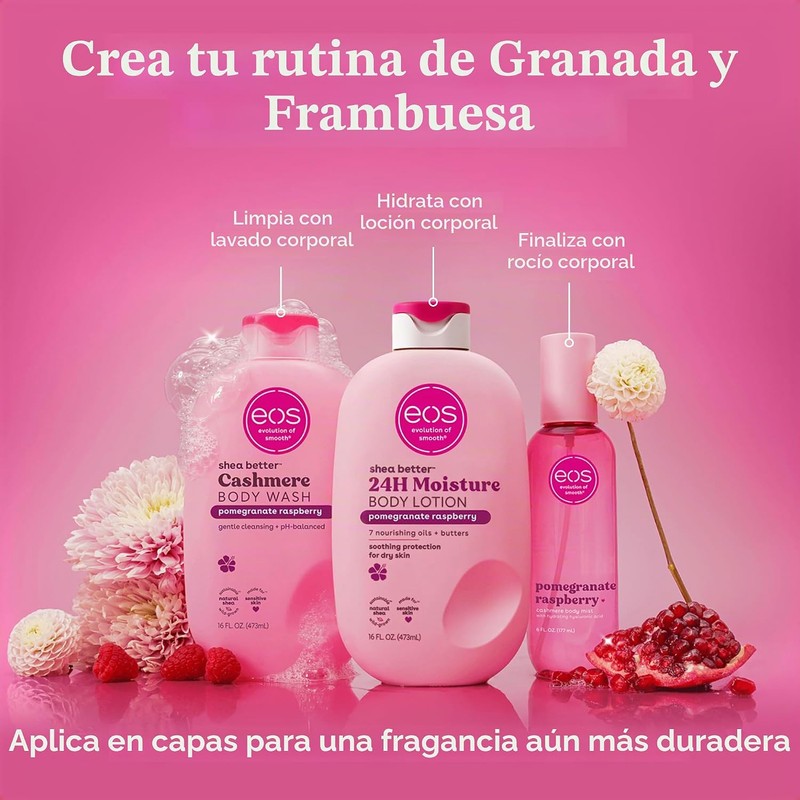 eos Essentials Bundle - Gel de baño, niebla corporal, loción