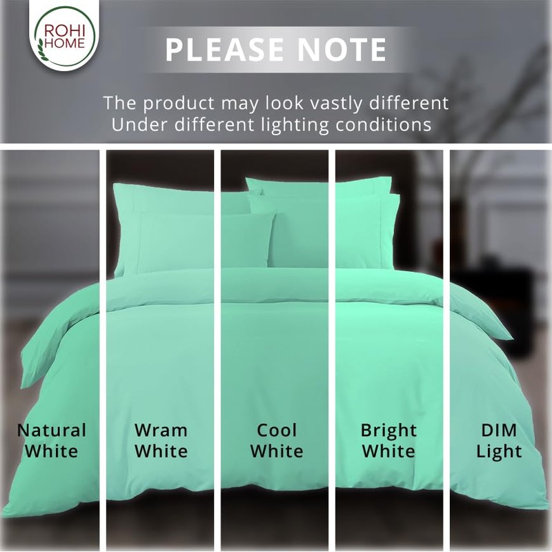 Rohi Easy Care plain King Size Duvet Cover set –