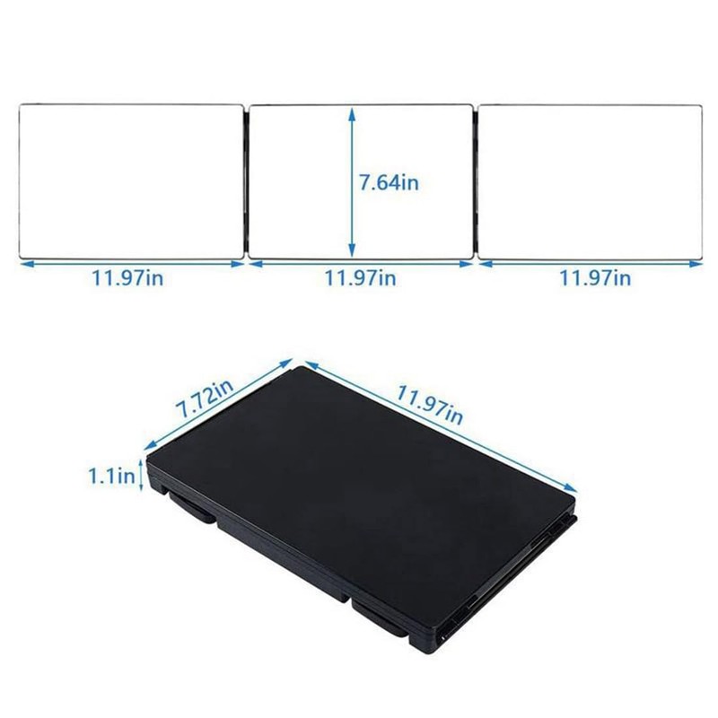 HIEEY 3 Way Mirror for Hair Cutting with LED,360 Trifold