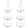 3-Tier Kitchen Wire Storage Basket Hanging Fruit Storage 2 Pack