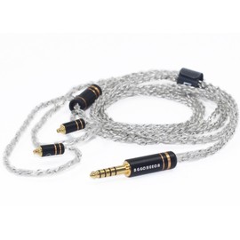 Wigmoa EAR-HD Earphone Repair Cable, 0.17 inch (4.4 mm), 5 Pole, Balance Plug to MMCX Detachable Cable, Silver Plated Monocrystalline Copper, 8 Cores, Upgrade Cable, Compatible with SE315, SE425,