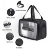 Bolsa de maquillaje transparente de PVC impermeable, bolsa de cosméticos