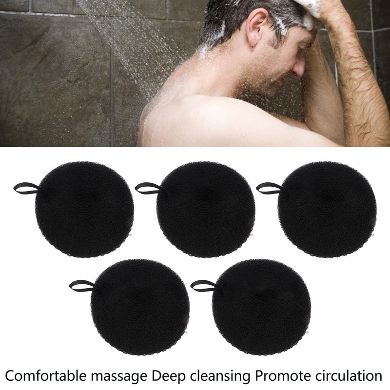 5pcs Bath Shower Loofah Sponge Deep Cleansing Dense Foam Comfortable