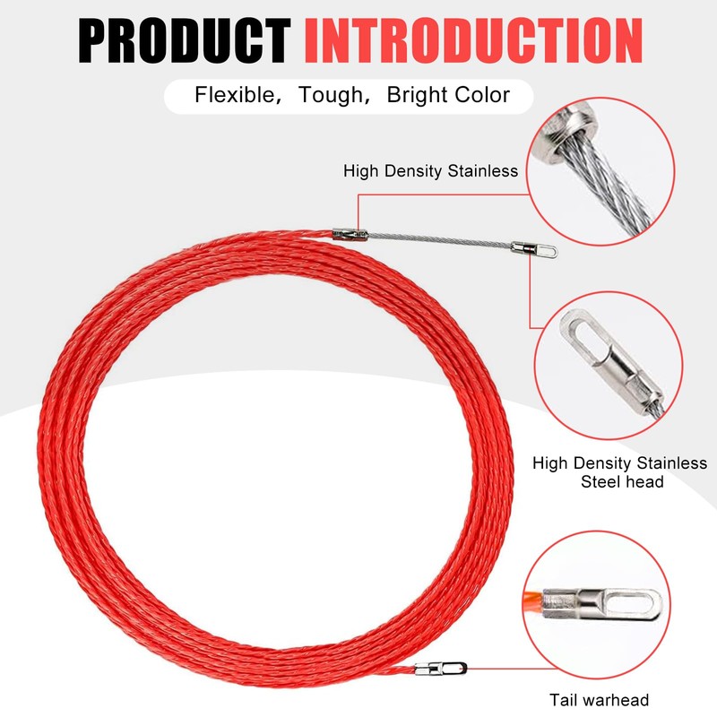 Lakigoes Cable Retraction Aid 30 m, Retractable Spiral Φ4.5 mm