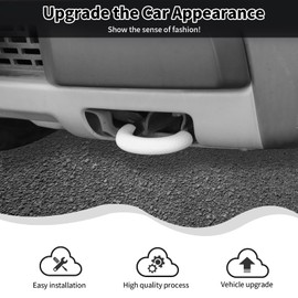 White Front Bumper Tow Hook Covers Compatible with F150 2009-2025 Exterior Accessories 2Pcs