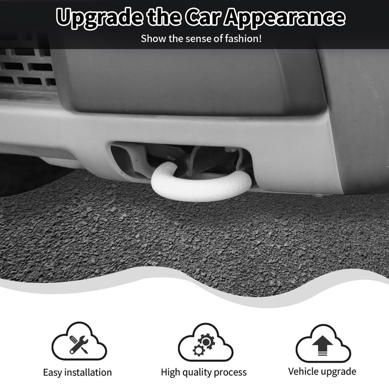 White Front Bumper Tow Hook Covers Compatible with F150 2009-2025