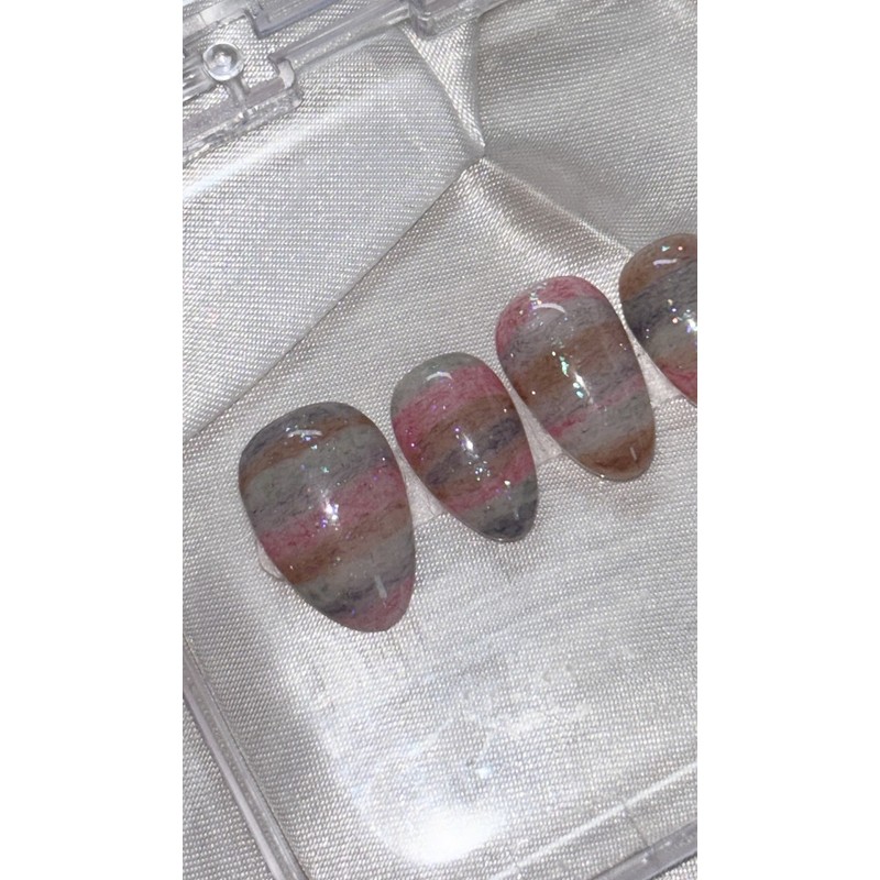 Unique knit nail tip - short oval / 유니크 니트