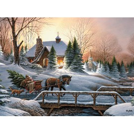 Buffalo Games – Terry Redlin - Heading Home - 1000 Piece Winter Jigsaw Puzzle - Festive Holiday Puzzles for Adults – Precision-Cut Pieces, Christmas Artwork, and Hours of Relaxing Fun
