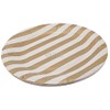 20 x GOLD STRIPED ROUND PAPER PLATES - 23cm/9" inch
