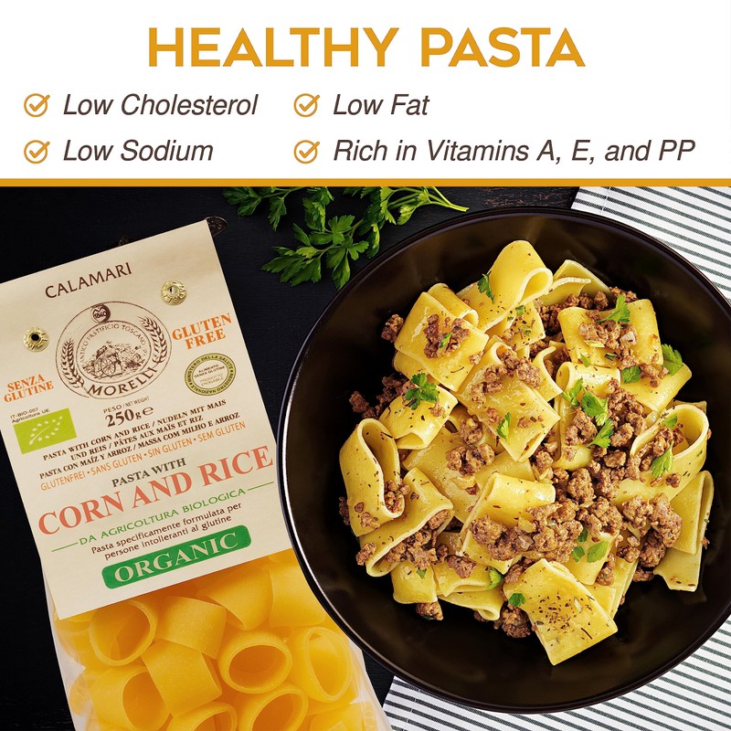 Morelli Mezzi Paccheri Organic Pasta - Italian, Gourmet, Large Circle