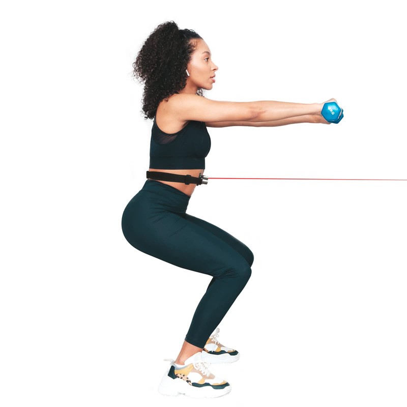 Rechargeable LED Laser Headlamp with an Adjustable Waist Belt, for