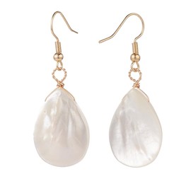 Hemasa Natural Shell Teardrop Dangle Earrings For Women/Girls