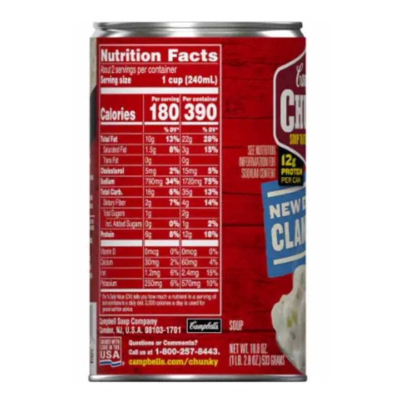 Campbell's New England Clam Chowder Soup by Campbells (Case of