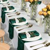 Cobedzy 60 Pack Green Satin Cloth Napkins, 17x17 Inch Satin