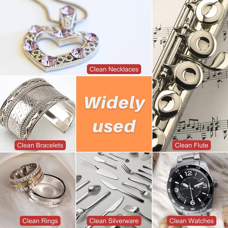 CATIFLIN 3 paños de limpieza de joyas de revestimiento múltiple,