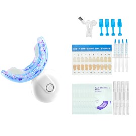 LED Light Teeth Whitening Kit 32 Accelerator Lights Whitening Strips Pens Gel Syringes U-Shaped Tray Wireless Teeth WhiteningDefault: Default