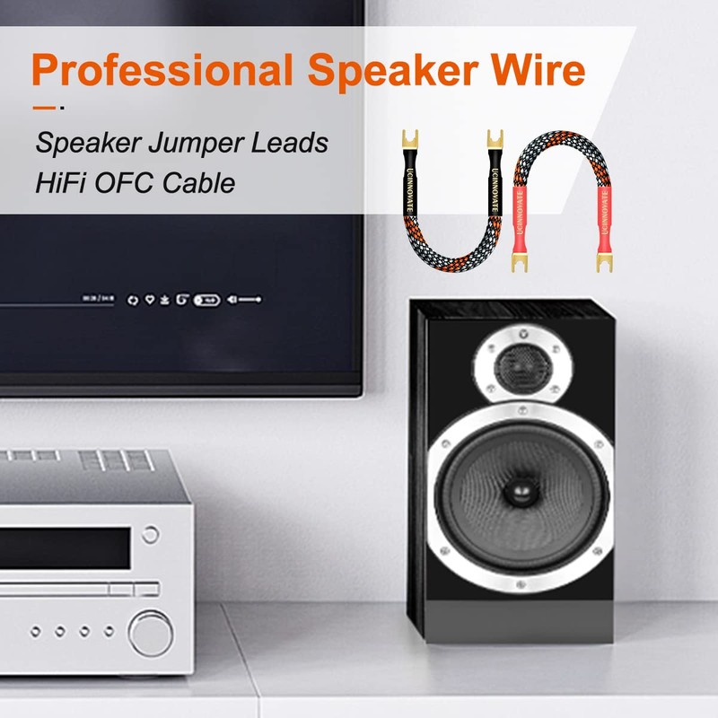 UCINNOVATE 4 x 7.5 inches (19 cm) Speaker Jumper Cable,