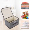 DIMJ 3 Pack Foldable Storage Boxes with Lids, Collapsible Storage