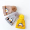 Kids Beanie Hat & Scarf Set with Penguin Design, Warm