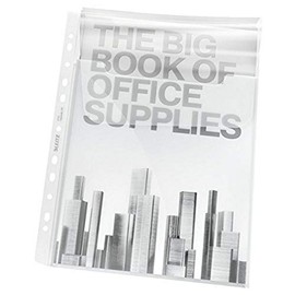 Leitz Premium Plastic Punched Pocket A4, Expanding, High Capacity 200 Sheets, 180 Micron Polypropylene, Top Flap, Pack of 5, 47523003