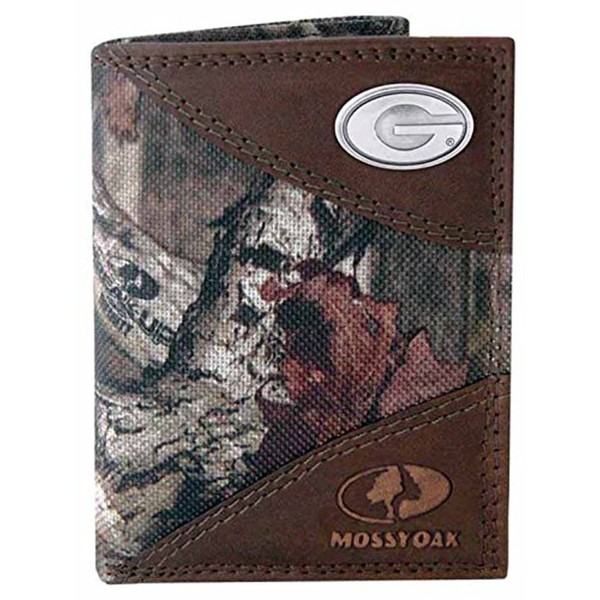 Georgia Nylon and Leather Trifold Wallet (Mossy Oak)