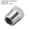 sourcing map Hex Bushing, 3/8 PT Male to 1/8 PT
