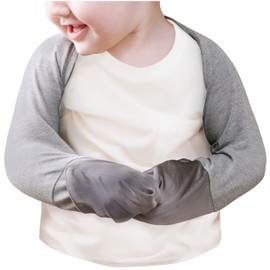 Bamboo Bubby Eczema Mitten Scratch Sleeves | Eczema Sleeves for Toddlers| Eczema Treatment Clothing | Gray Marle 1-2YR