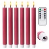 WYZworks 10" Fluted LED Pink Grooved Pillar Candles, Remote &