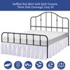 Ruffled Bed Skirt with Split Corners Three Side Coverage-King Size