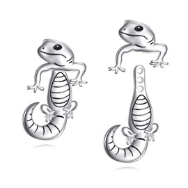 Eidechsen Ohrringe 925 Sterlingsilber Eidechsen Ohrstecker Tier Muttertag Schmuck Geschenk für Frauen Mama Damen