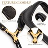 Adjustable Saxophone Shoulder Harness, Breathable Leather Contoured Sax Strap for