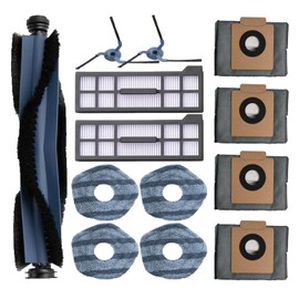 Replacement for Eufy X10 Pro Omni: Replace Accessories Parts for Eufy Robovac X10 Pro Omni Robot Vacuum 1 Main Brush 2 Side Brush 2 Filter 4 Mop Pad 4 Dust Bag (13 Pack)
