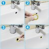 Jiozermi 2 Pcs Gold Sink Overflow Ring, Bathroom Sink Overflow