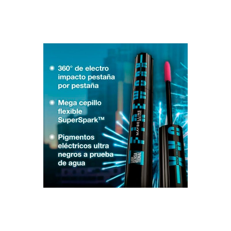 Mascara de Pestañas Firework Electro Black de Maybelline a Prueba