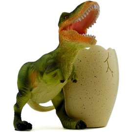TAECOOOL Dinosaur Eggs Egg Pen Holder, Dinosaur Decor Pen Cup Desk Supplies Pencil Organiser for Desk Children Boys, A Gift for Children (Tyrannosaurus Rex)