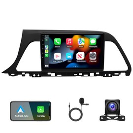 Car Stereo Upgrade for Hyundai Sonata 2015 2016 2017, Android 13 Wireless CarPlay Stereo Screen with CarPlay Android Auto, 9" IPS Touchscreen Car Radio Support GPS Navigation WiFi Bluetooth DSP
