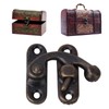 30 Pieces Small Box Latch Hasps, Antique Right Latch Hook
