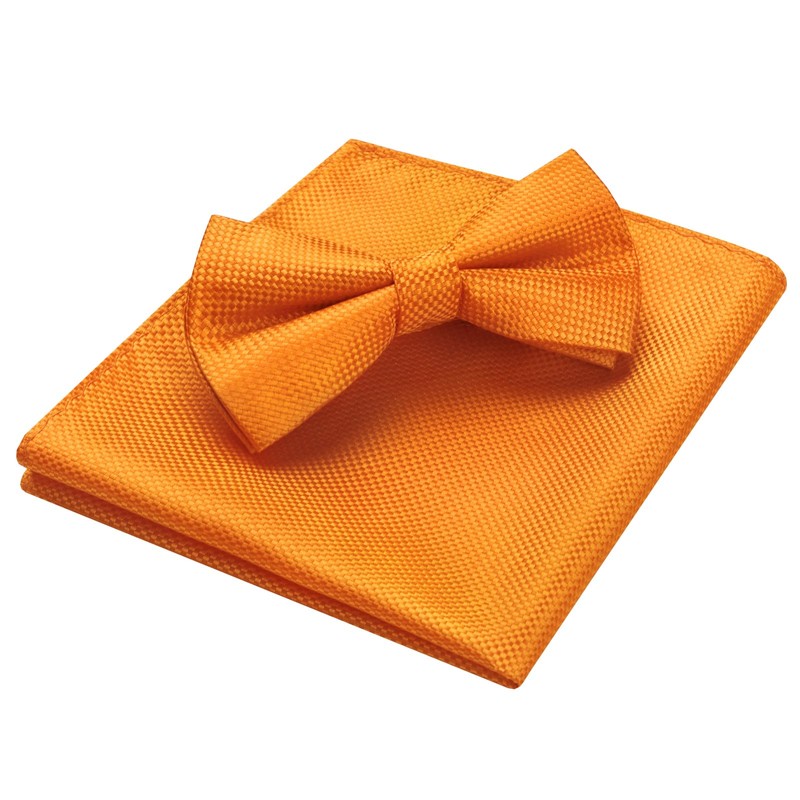 Enlision Bow Tie for Men Plain Bow Tie with Pocket