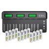 EBL 12+2 Bay Universal Battery Charger and 1.2V AA AAA