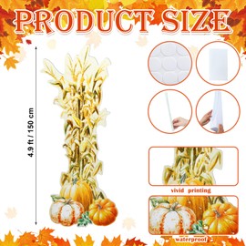 Cinnvoice 5ft Cornstalk Cardboard Cutout Stand-up Life Size Cornshock Cardboard Stand up Thanksgiving Fall Harvest Autumn Theme Party Decorations Backdrop Photo Props Standup for Theme Party Supply
